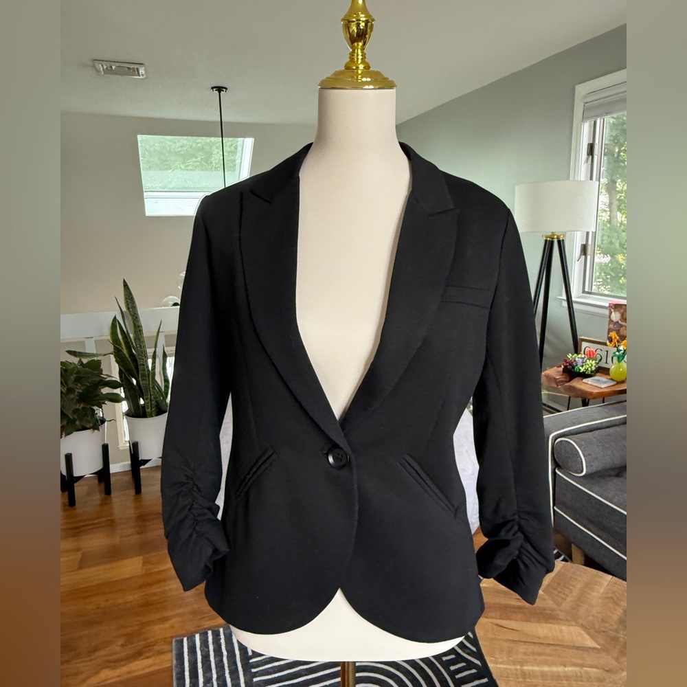 Gibson Elegant Black Blazer 3/4 sleeves size medium